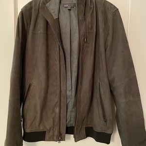 Vince Soft Suede Hooded Jacket